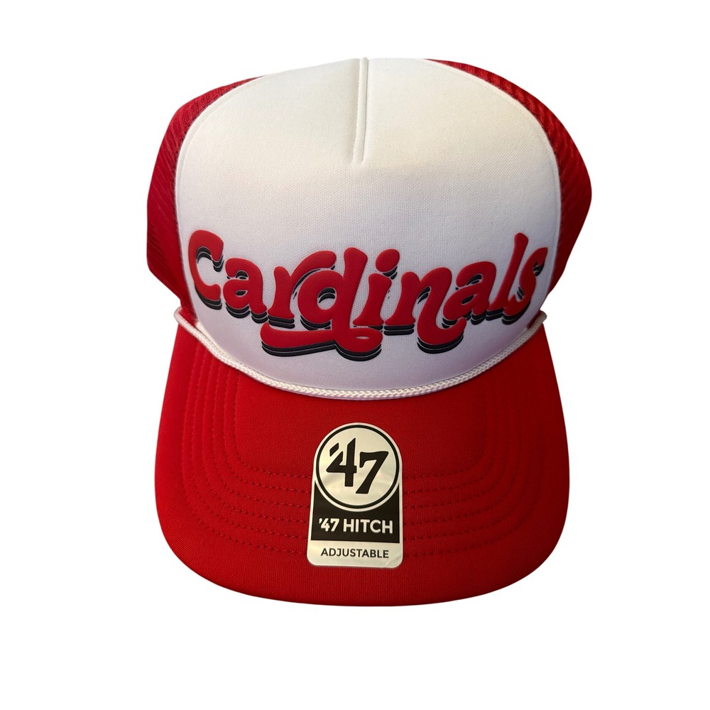 St Louis Cardinals 47 Brand Hitch Trucker Hat Red White Adjustable Snapback MLB